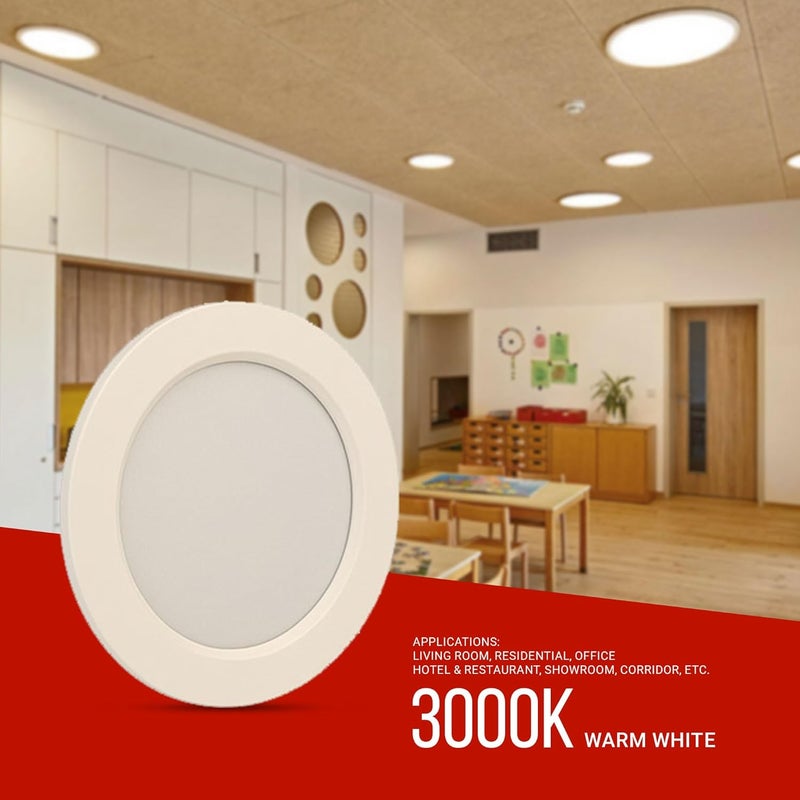 Duravel LED Panel Light, 175mm Diameter, Round Recessed Ceiling Light, White - Image 5